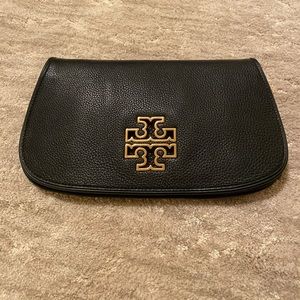 Tory Burch Leather Britten Clutch Chain Crossbody